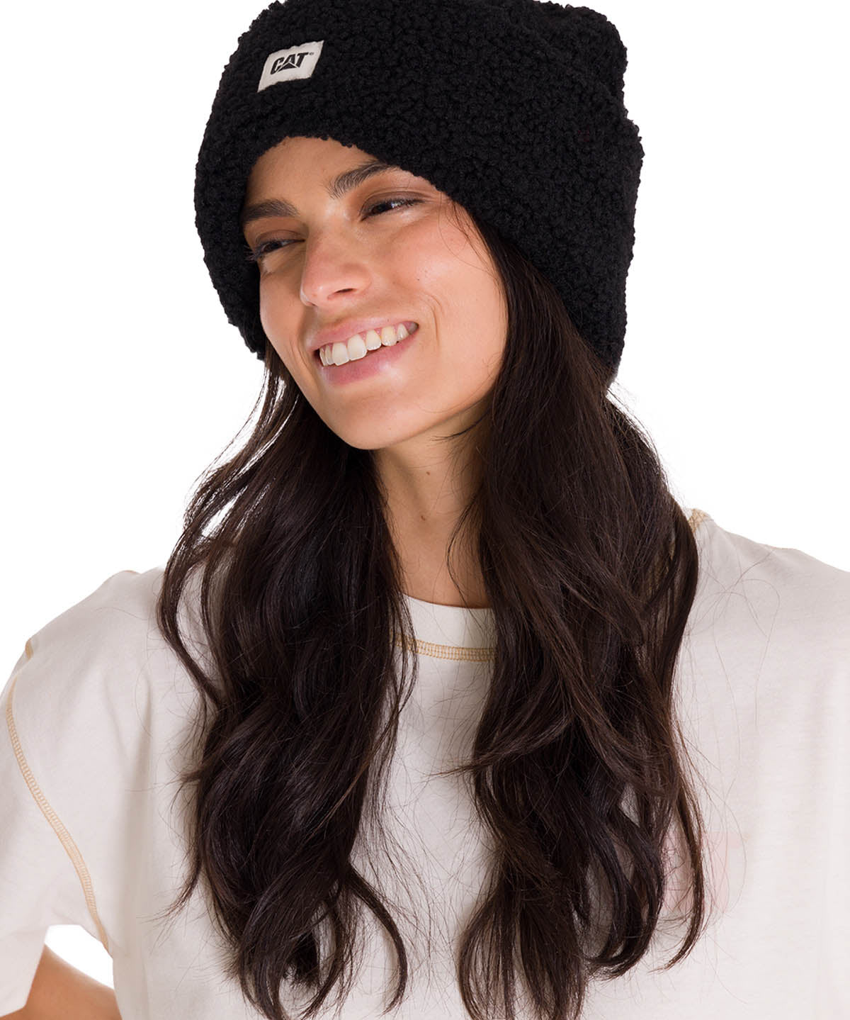 Gorro En Punto Unisex Cuffed Sherpa Knit Hat Negro Cat