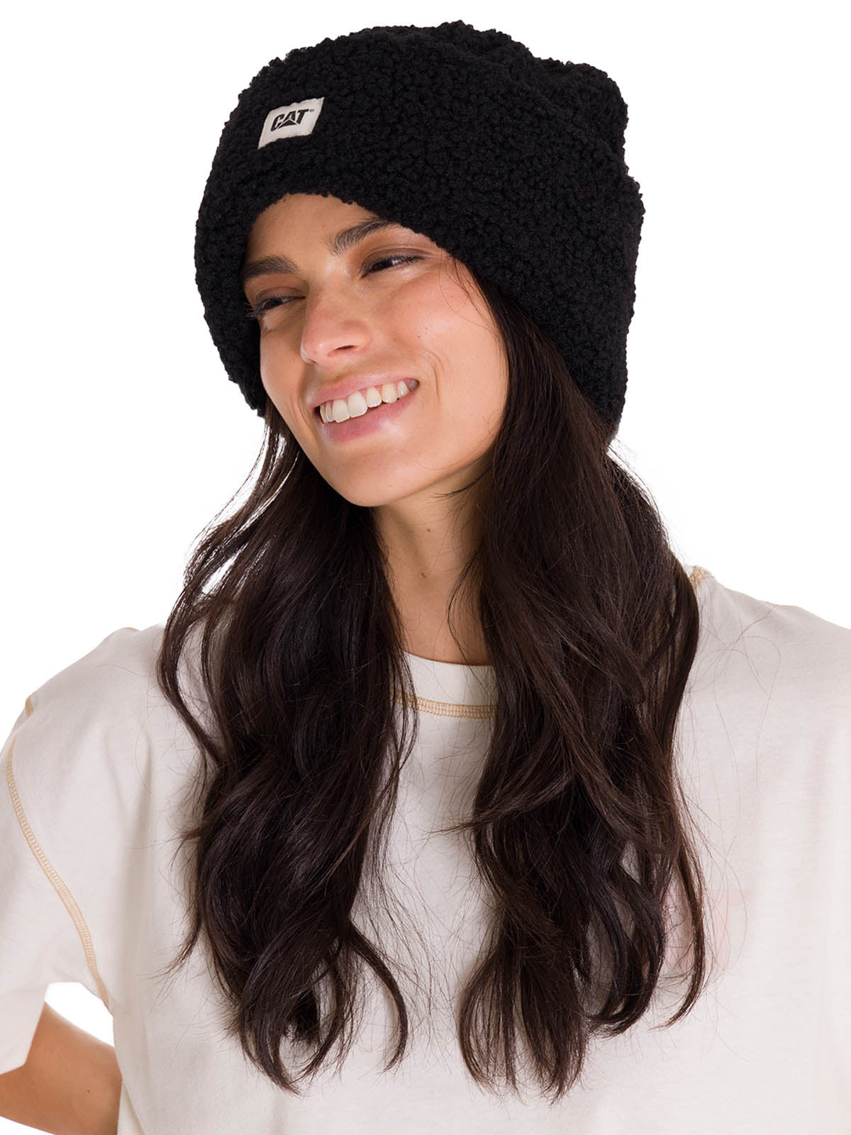 Gorro En Punto Unisex Cuffed Sherpa Knit Hat Negro Cat