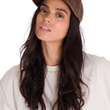 Jockey Cuero Francés Casual Unisex Faux Leather Hat Café Cat
