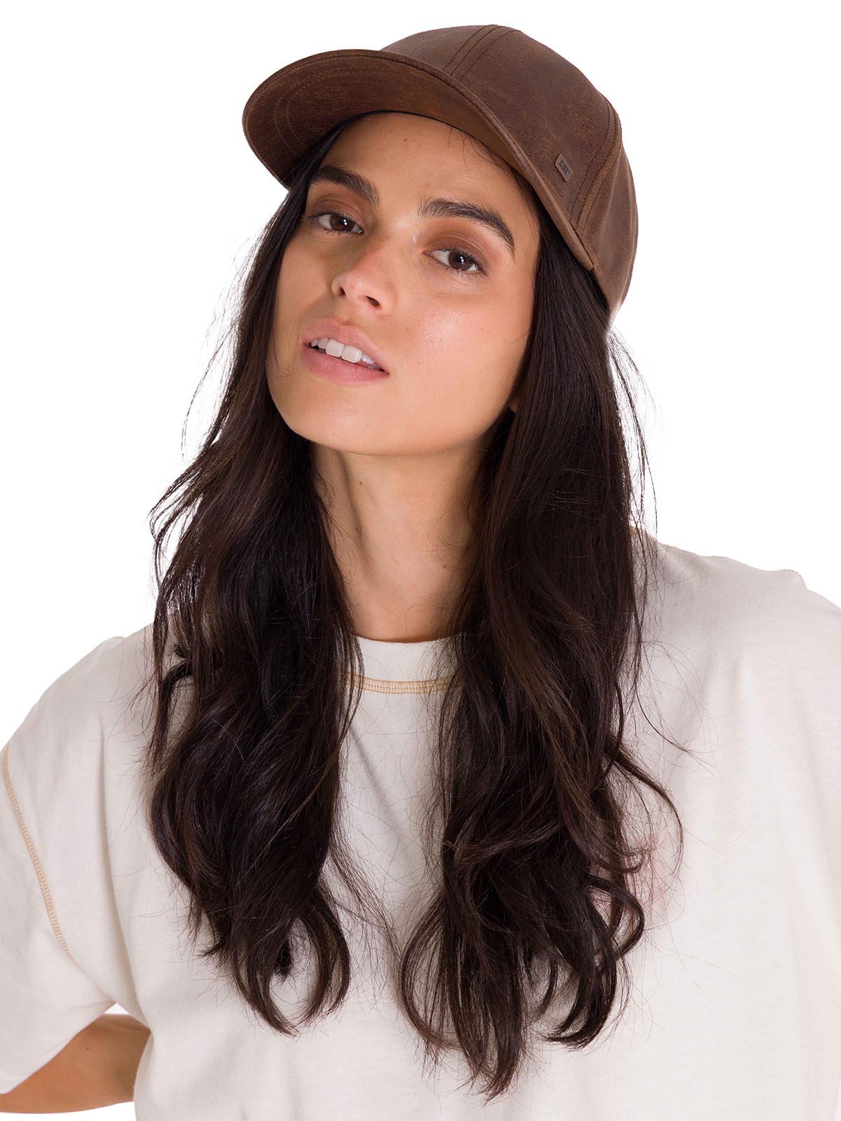 Jockey Cuero Francés Casual Unisex Faux Leather Hat Café Cat