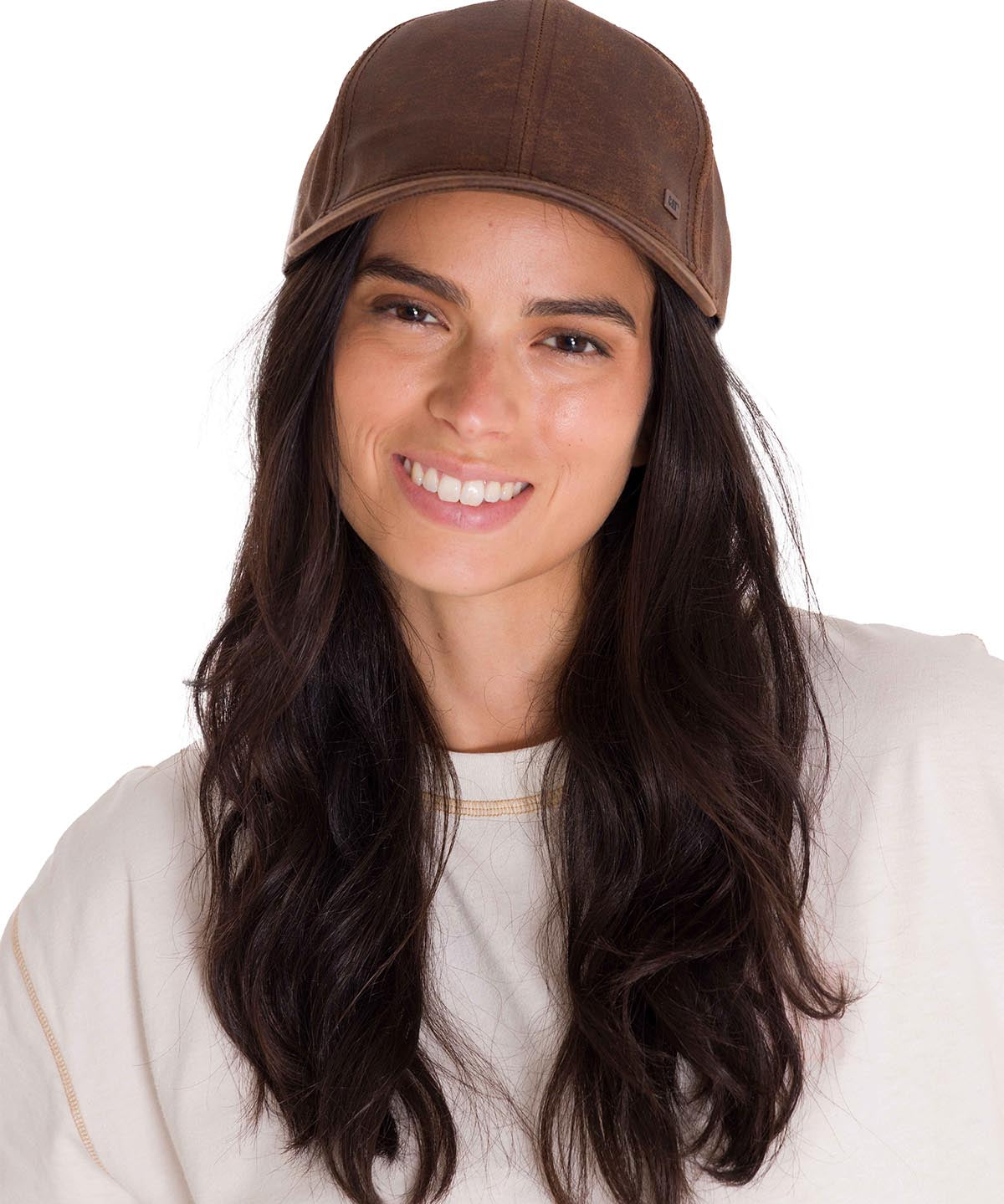 Jockey Cuero Francés Casual Unisex Faux Leather Hat Café Cat