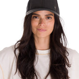 Jockey Cuero Francés Casual Unisex Faux Leather Hat Negro Cat