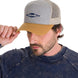 Jockey Con Broche Hombre Diamond 7-Panel Mesh Back Hat Gris Claro Cat