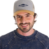 Jockey Con Broche Hombre Diamond 7-Panel Mesh Back Hat Gris Claro Cat