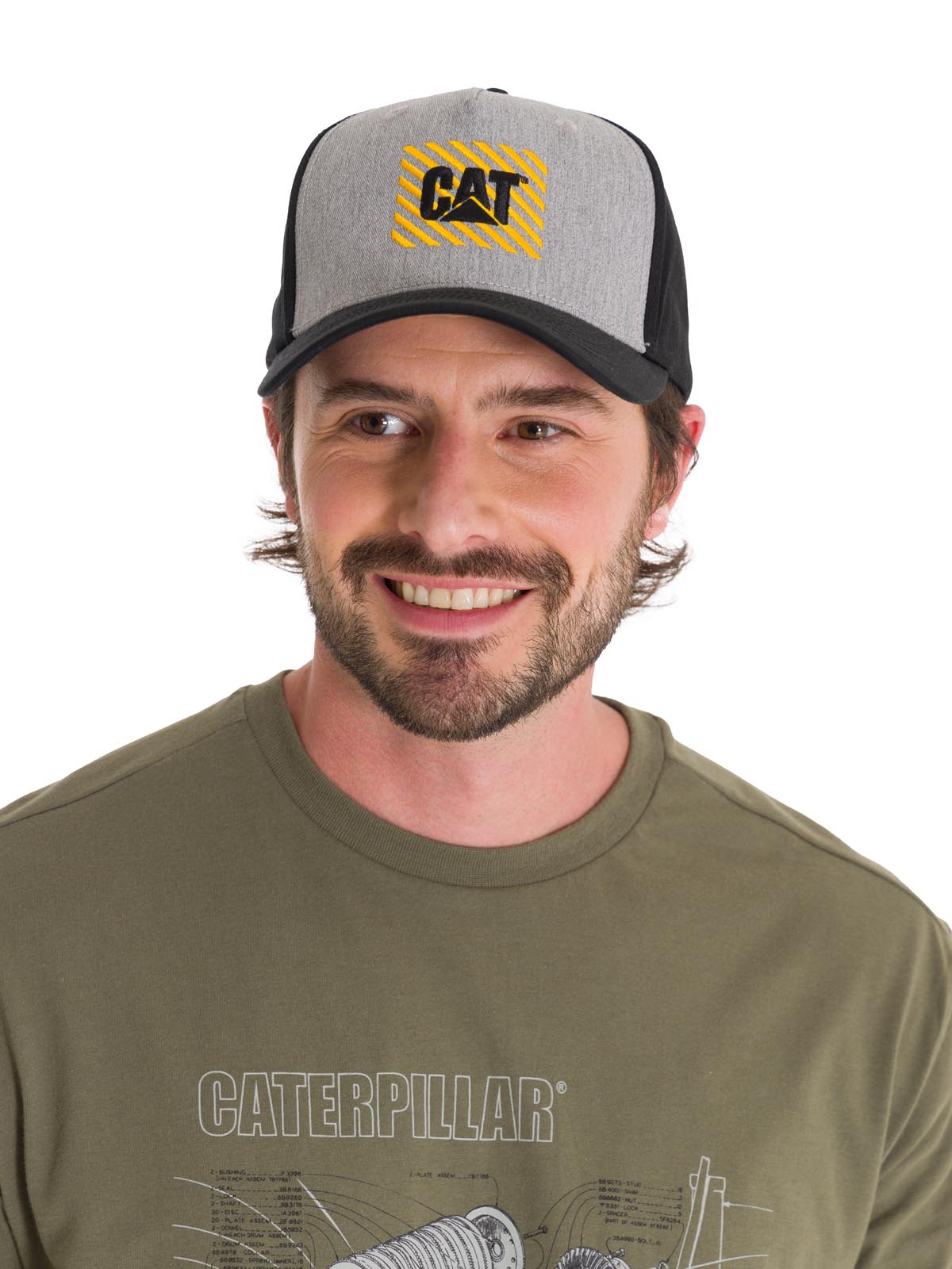 Jockey Algodón Casual Hombre Caution Logo Hat Negro Cat
