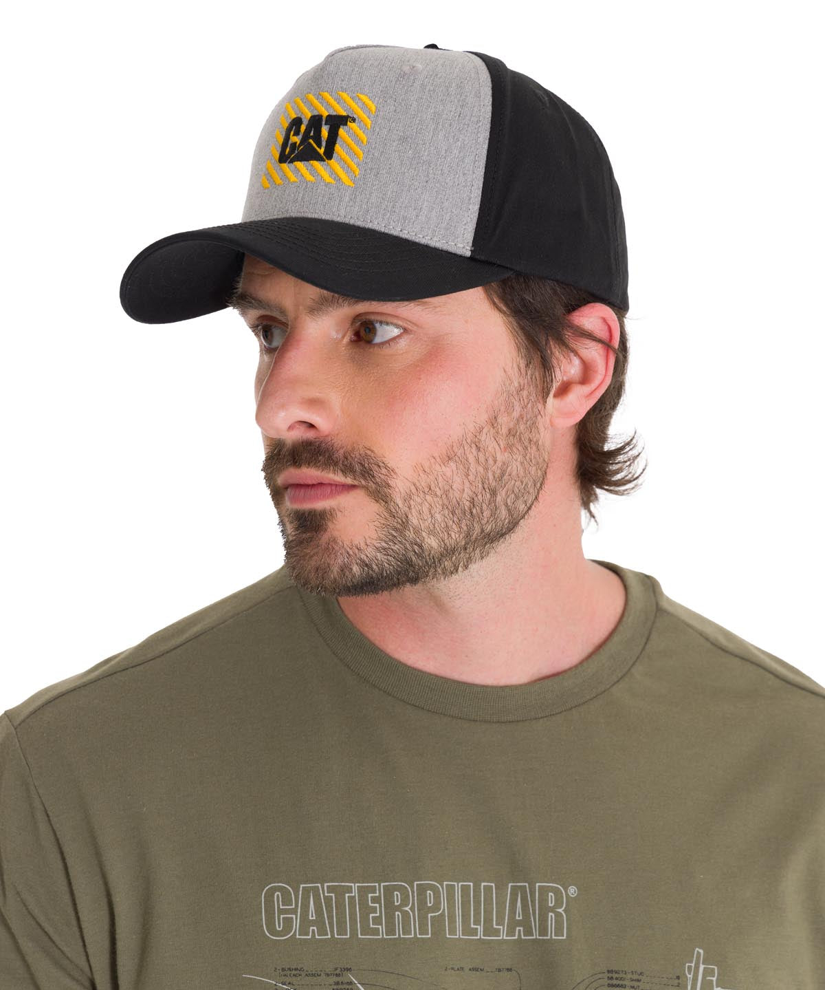 Jockey Algodón Casual Hombre Caution Logo Hat Negro Cat