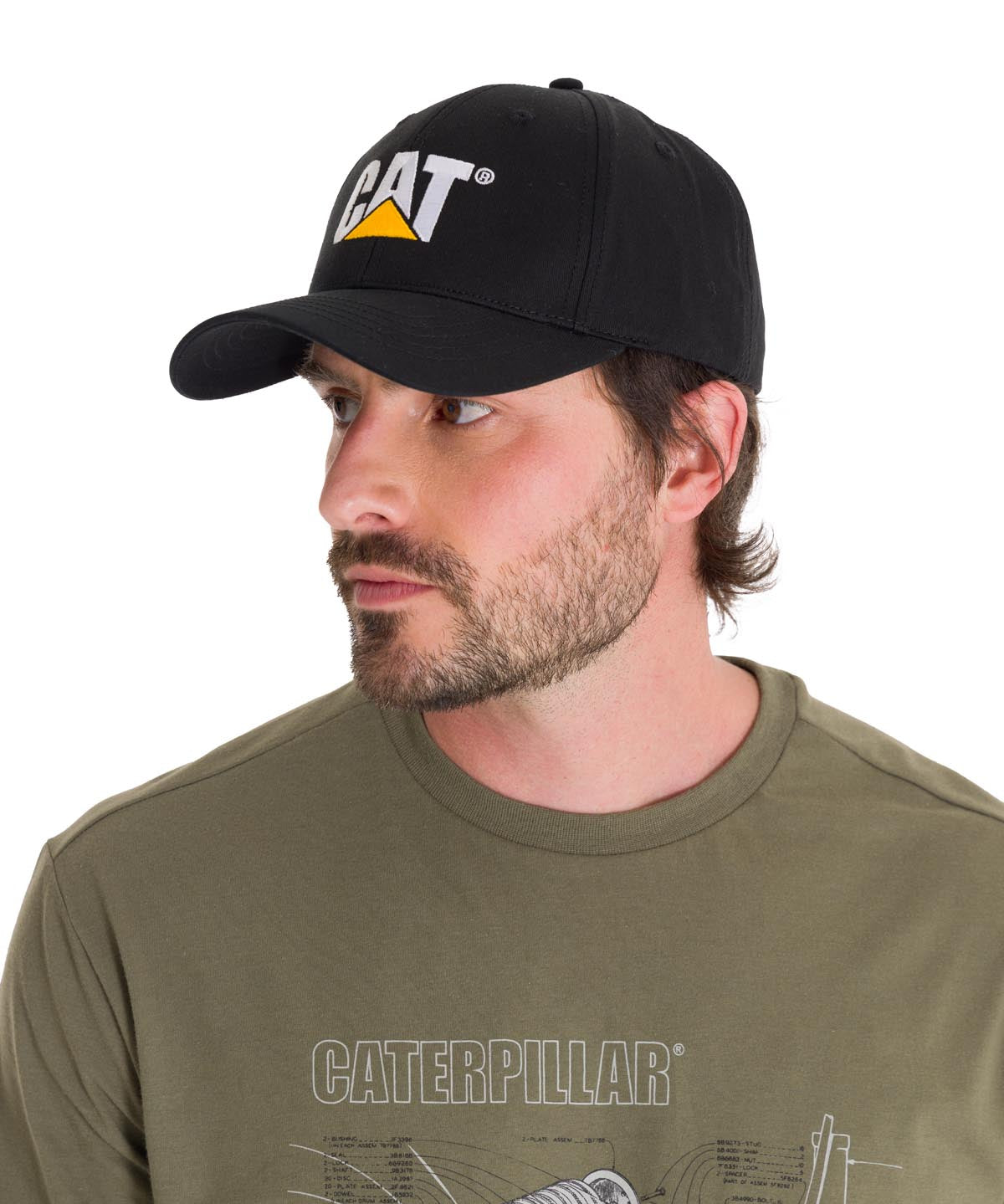 Jockey Con Broche Casual Hombre Cat Logo  Hat Negro Cat