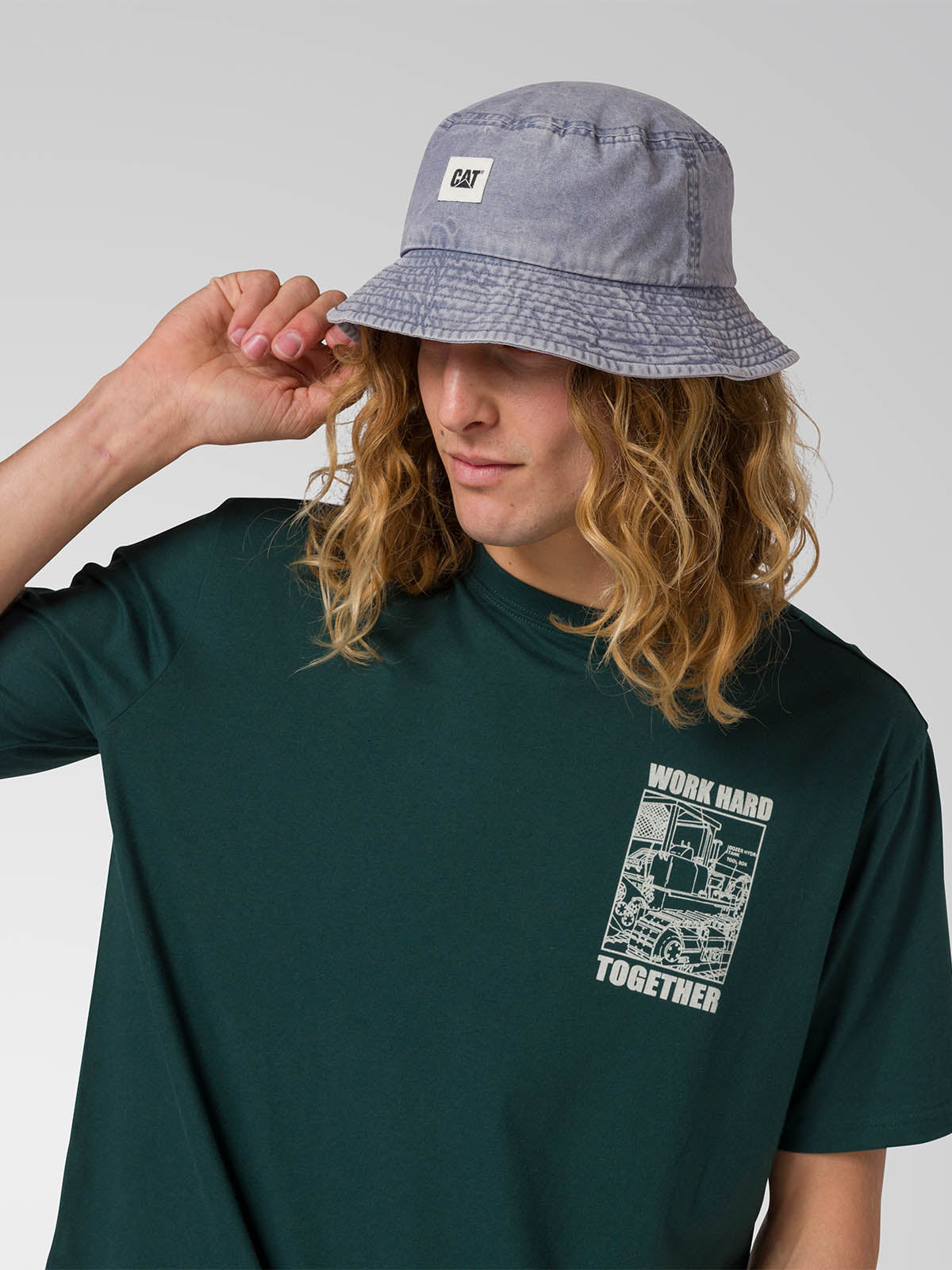 Gorro Bucket Unisex Sun Hat Azul CAT