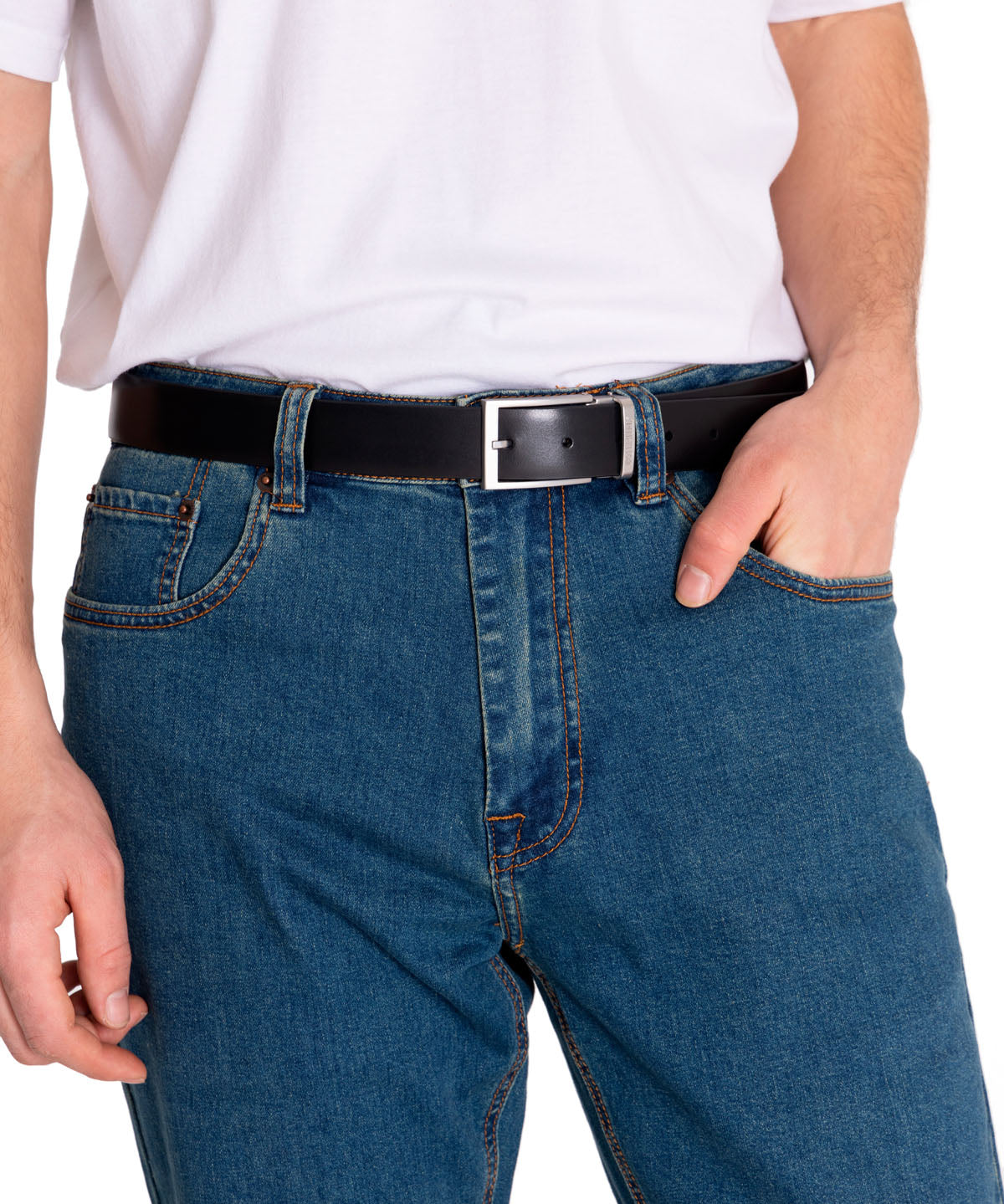 Cinturon Casual Hombre Foundation Dress Belt Negro Cat