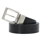 Cinturón de Cuero PU Hombre Reversible Negro-Azul CAT