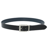 Cinturón de Cuero PU Hombre Reversible Negro-Azul CAT