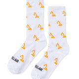 Calcetín Largo Hombre Diseño Excavadora Blanco CAT