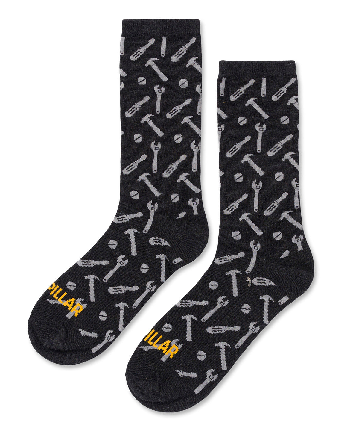 Calcetín Largo Hombre Diseño Herramientas Negro CAT