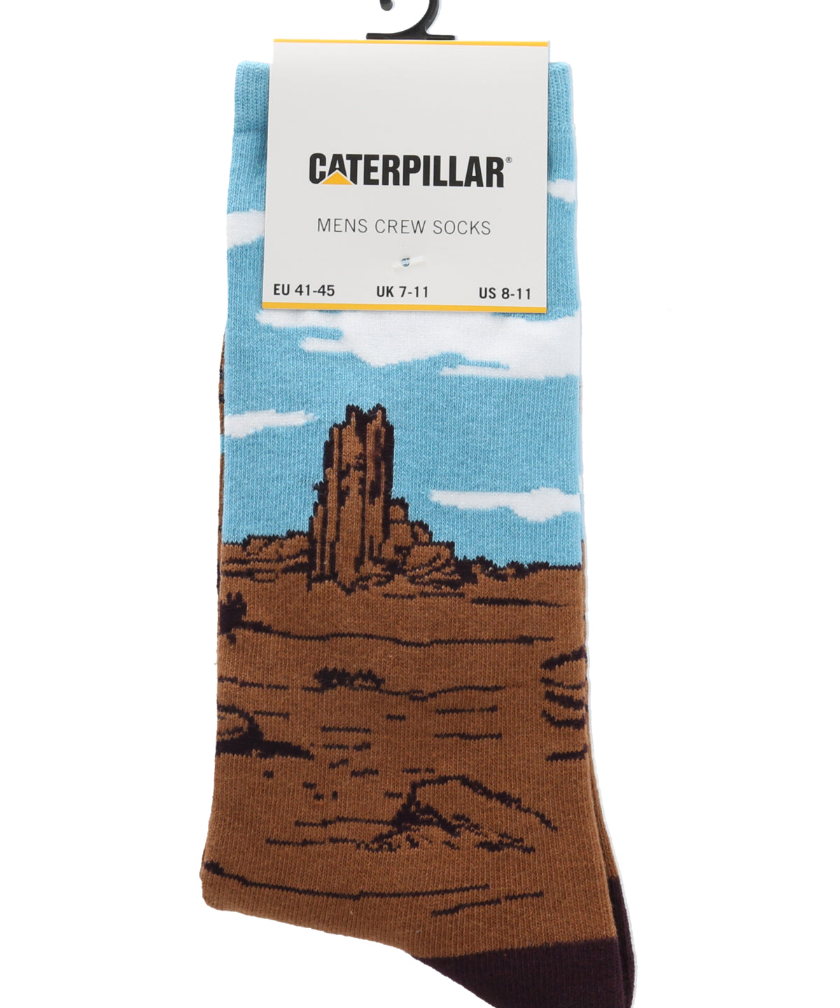 Calcetín Largo Hombre Diseño Desierto Café CAT