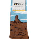 Calcetín Largo Hombre Diseño Desierto Café CAT