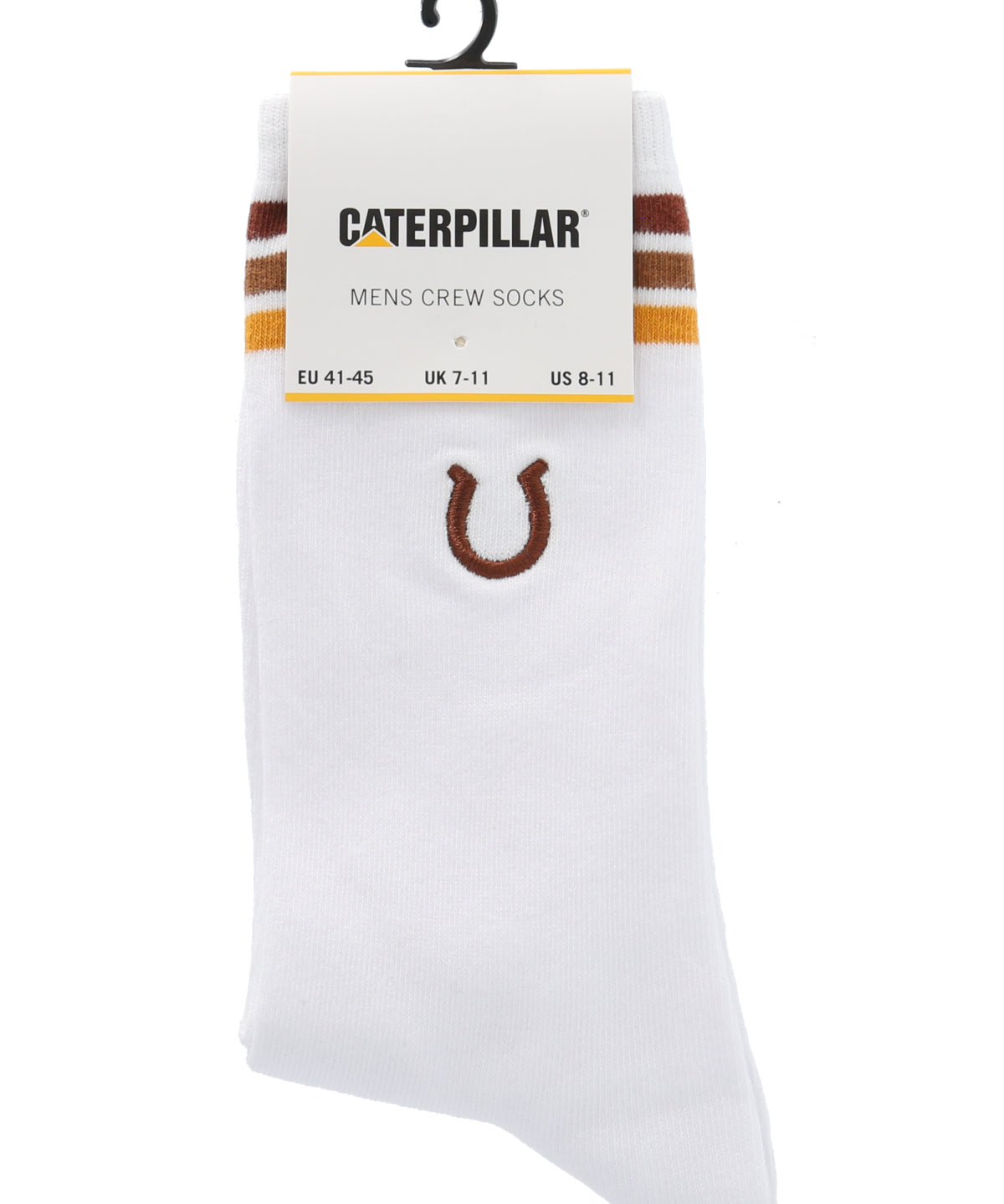 Calcetín Largo Hombre Diseño Herradura Blanco CAT