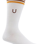 Calcetín Largo Hombre Diseño Herradura Blanco CAT