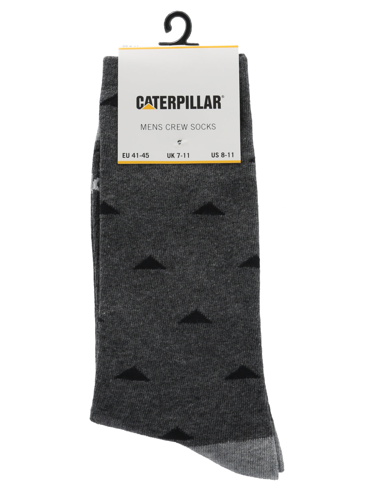 Calcetín Largo Hombre Diseño Tiangulos Gris Oscuro CAT