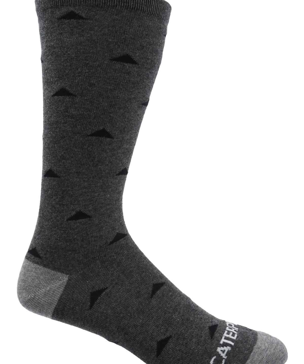 Calcetín Largo Hombre Diseño Tiangulos Gris Oscuro CAT