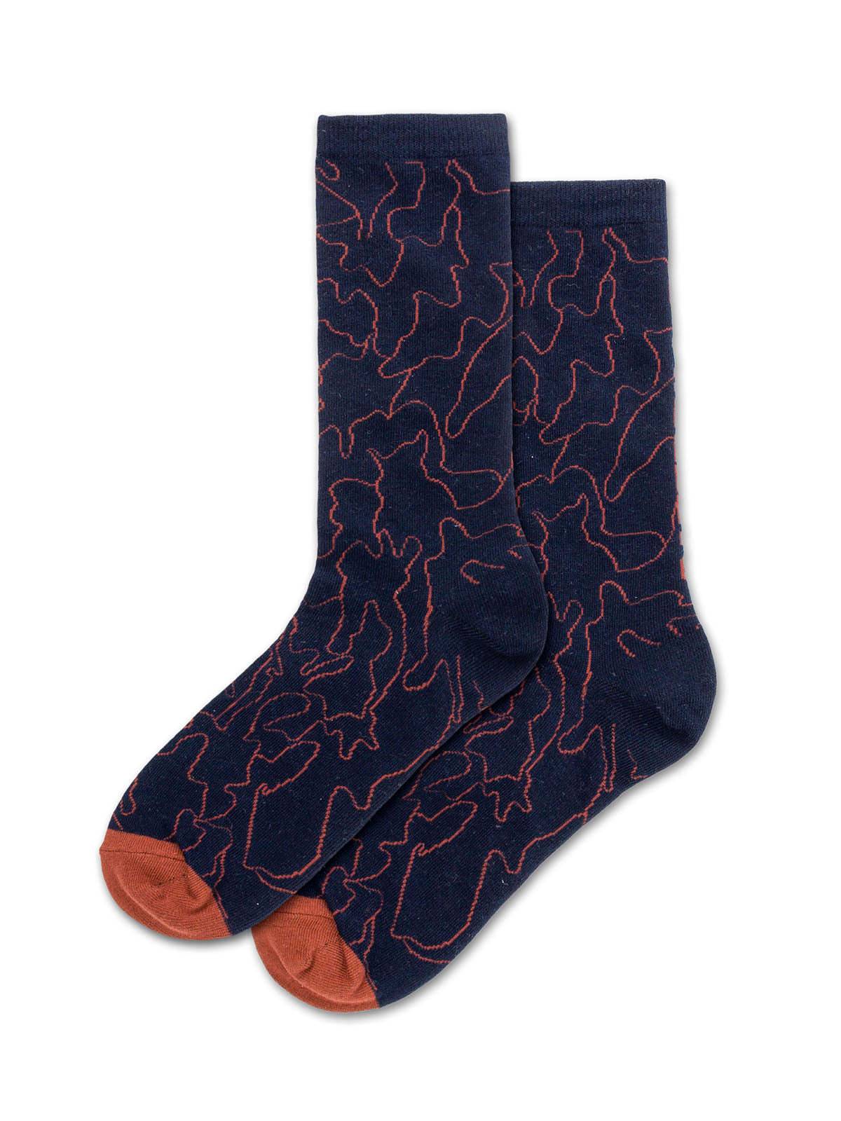 Calcetín Hombre Diseño Líneas Azul Cat