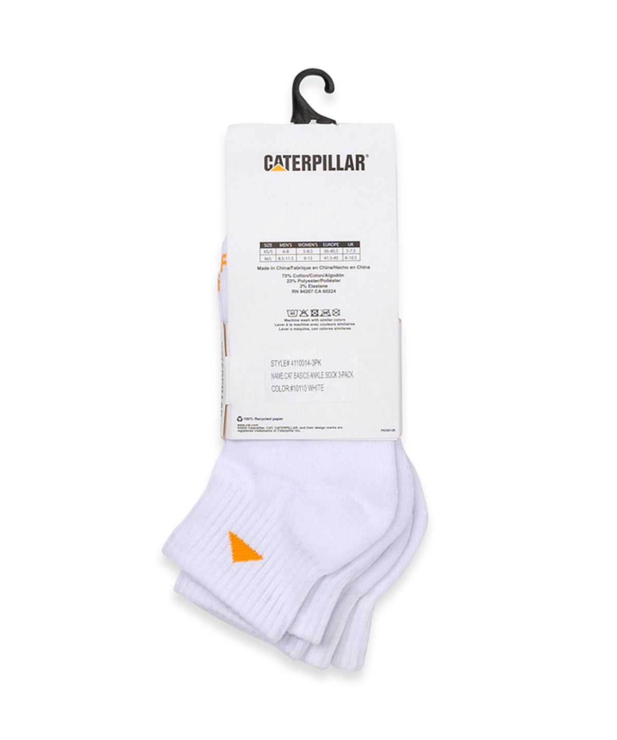 Calcetin Casual Unisex CAT BASICS ANKLE SOCK 3-PACK Blanco CAT