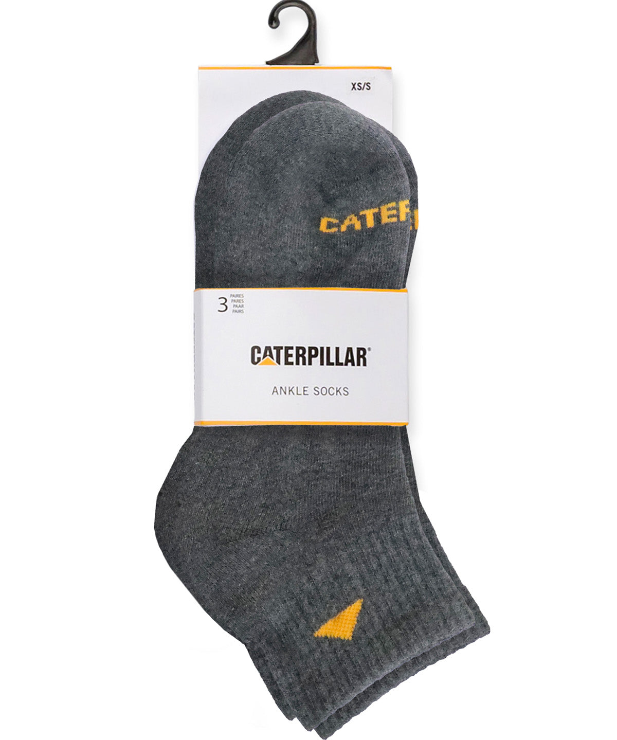 Pack de 3 Pares de Calcetines Cortos Unisex CAT Basics Ankle - Gris Oscuro Jaspeado