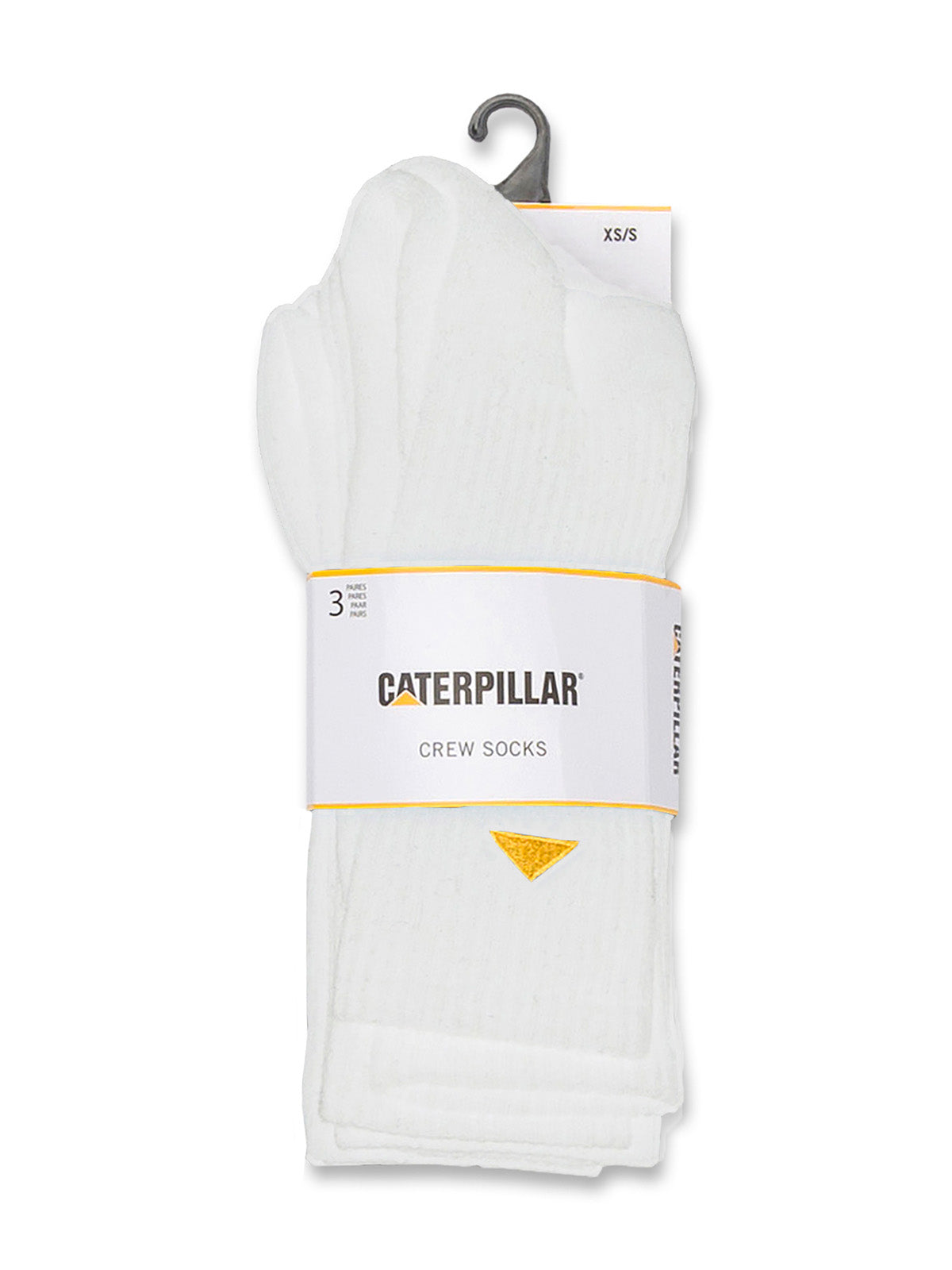 Pack de 3 Pares de Calcetines Altos Unisex CAT Basics Crew - Blanco