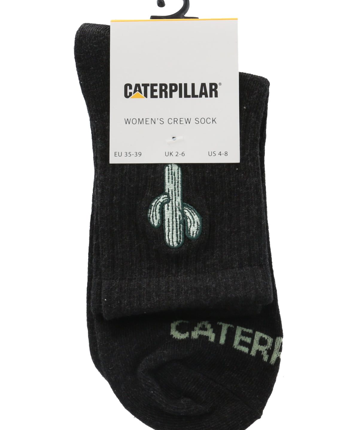 Calcetín Medio Mujer Diseño Cactus Negro CAT