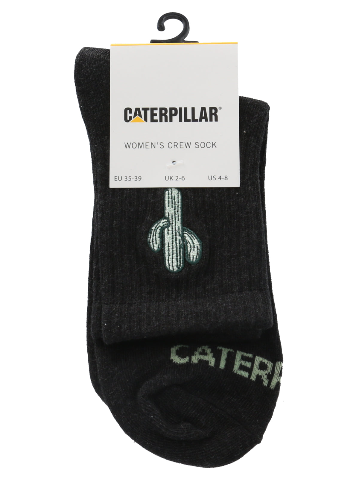 Calcetín Medio Mujer Diseño Cactus Negro CAT