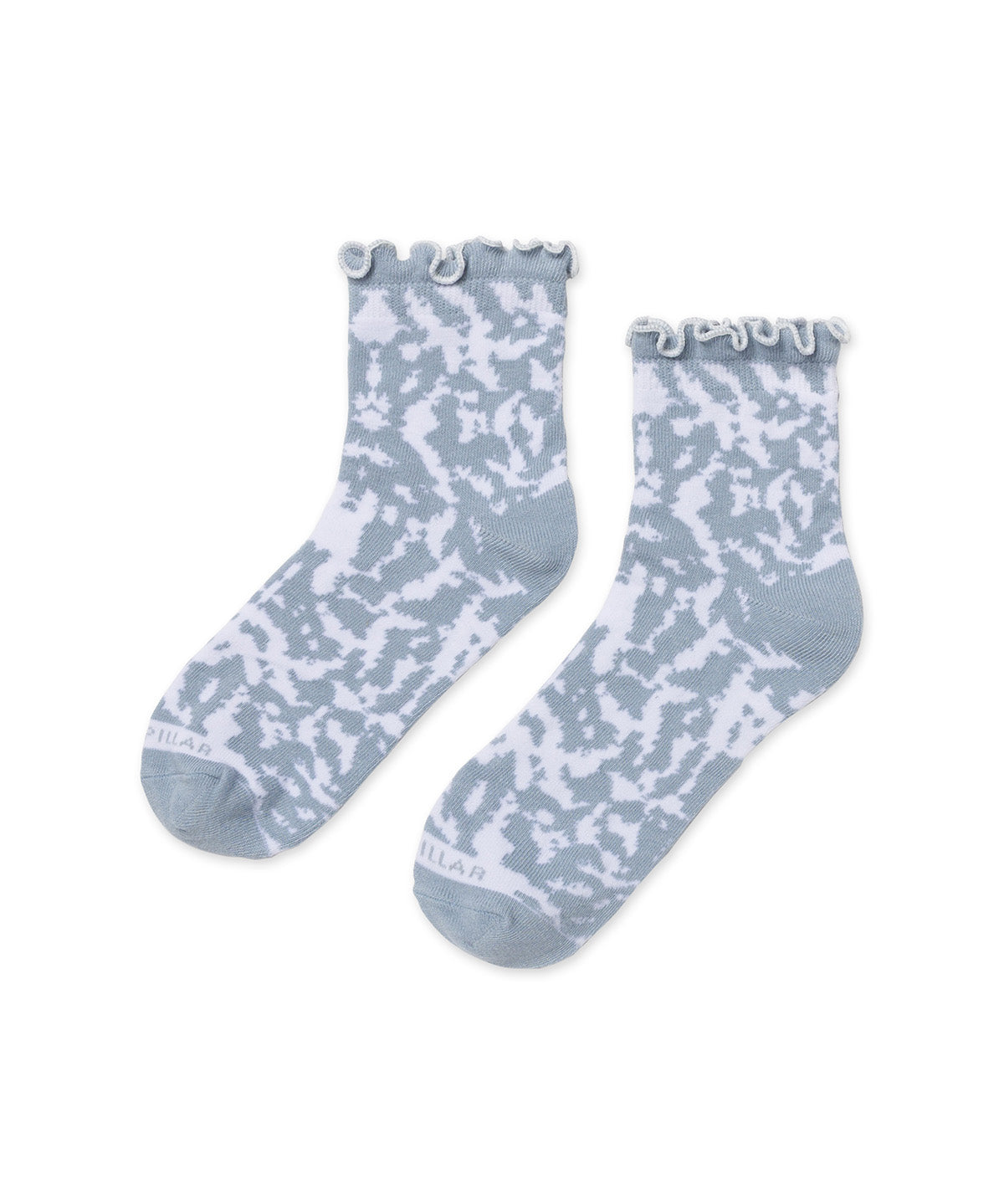 Calcetin Hombre W Ruffle Ankle Sock Celeste