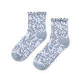 Calcetin Hombre W Ruffle Ankle Sock Celeste