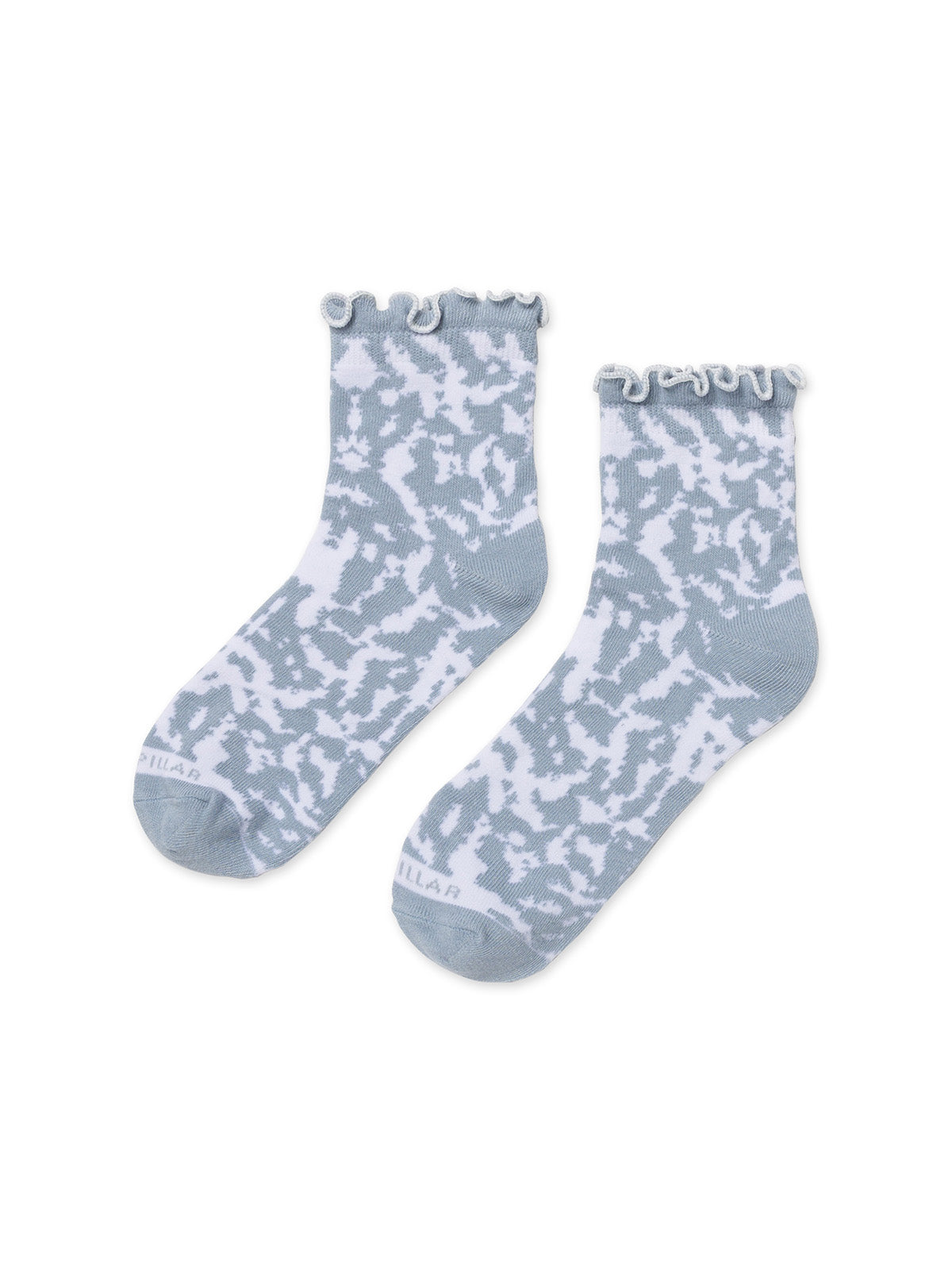 Calcetin Hombre W Ruffle Ankle Sock Celeste