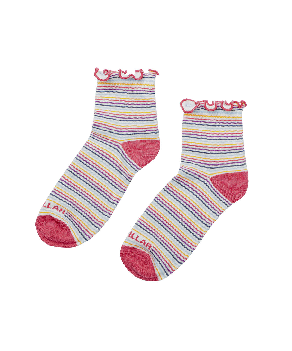 Calcetin Hombre W Ruffle Ankle Sock Rojo