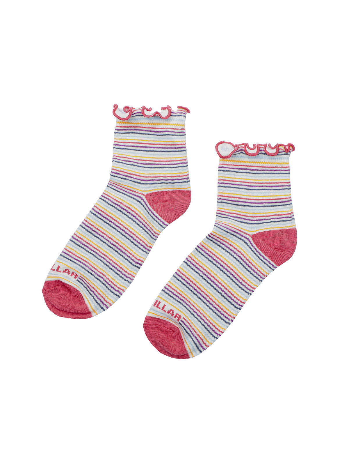 Calcetin Hombre W Ruffle Ankle Sock Rojo