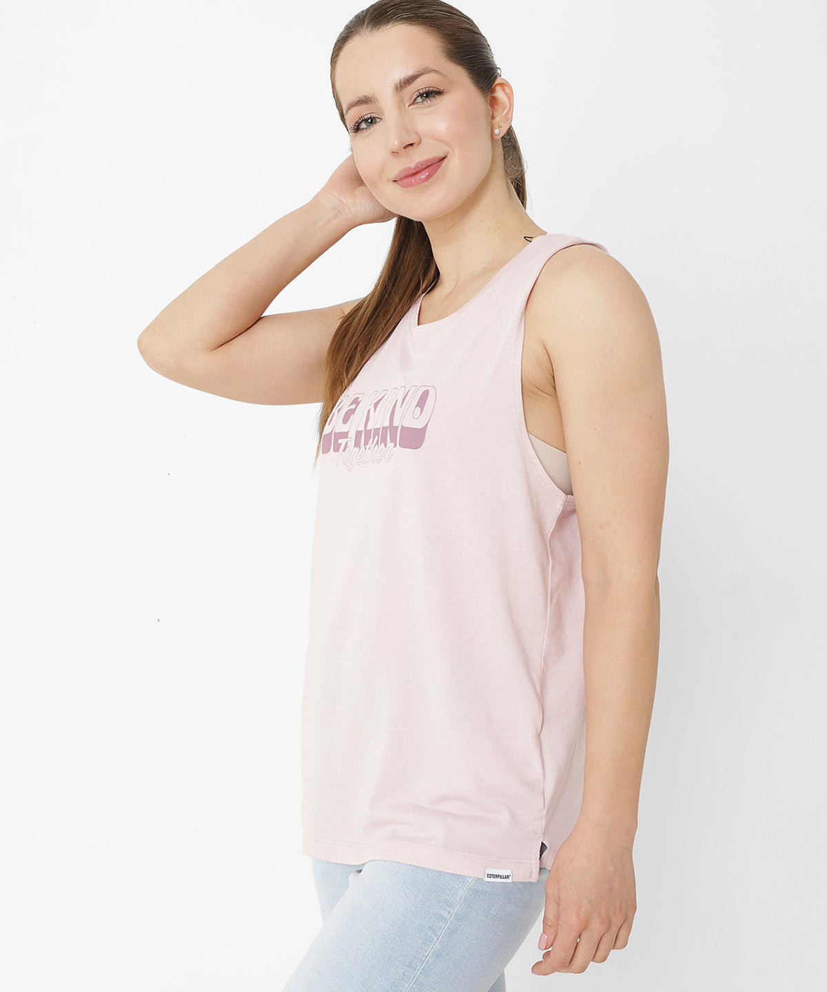 Polera Manga Corta Casual Mujer W Graphic Tank Morado Cat