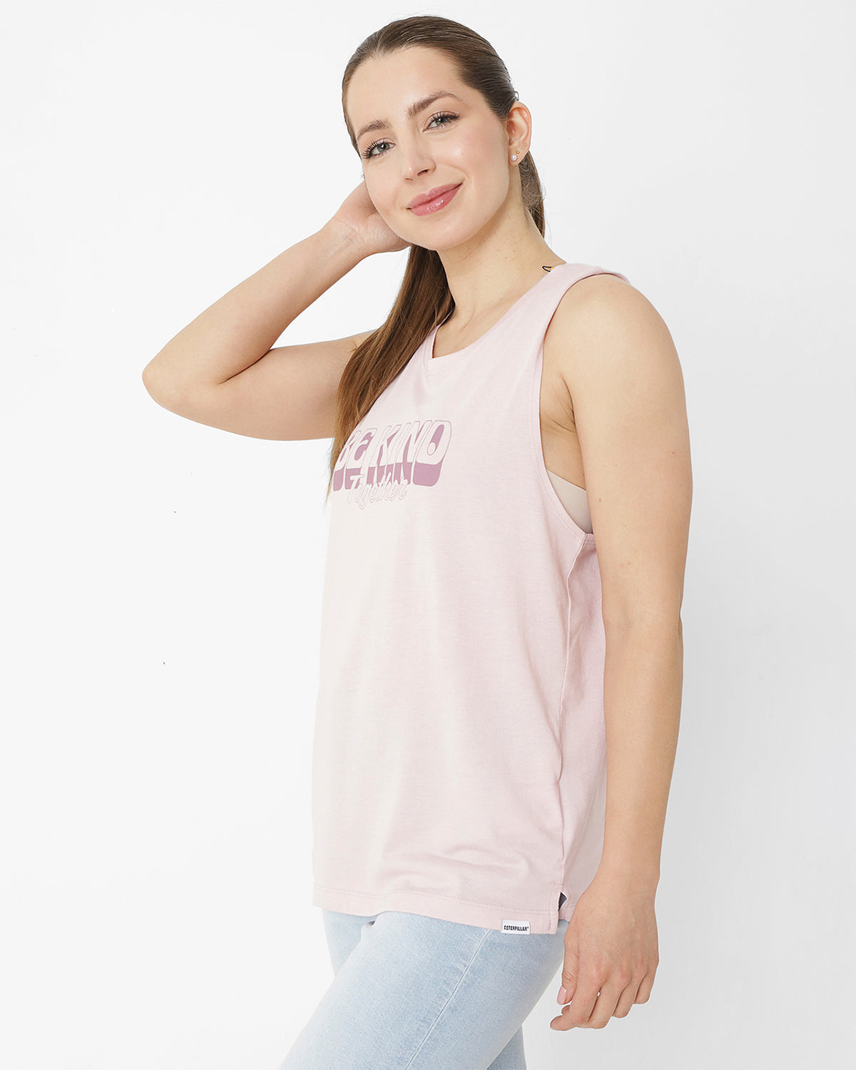 Polera Manga Corta Casual Mujer W Graphic Tank Morado Cat
