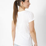 Polera Manga Corta Casual Mujer Rooted In Tradition Tee Blanco Cat