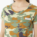 Polera Manga Corta Casual Mujer Logo Pocket Tee Multicolor Cat