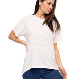 Polera Manga Corta Casual Mujer W Slouchy Dolman Tee Blanco Cat