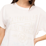 Polera Manga Corta Casual Mujer W Slouchy Dolman Tee Blanco Cat