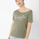 Polera Manga Corta Casual Mujer W Off The Shoulder Tee Verde Cat
