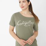 Polera Manga Corta Casual Mujer W Off The Shoulder Tee Verde Cat