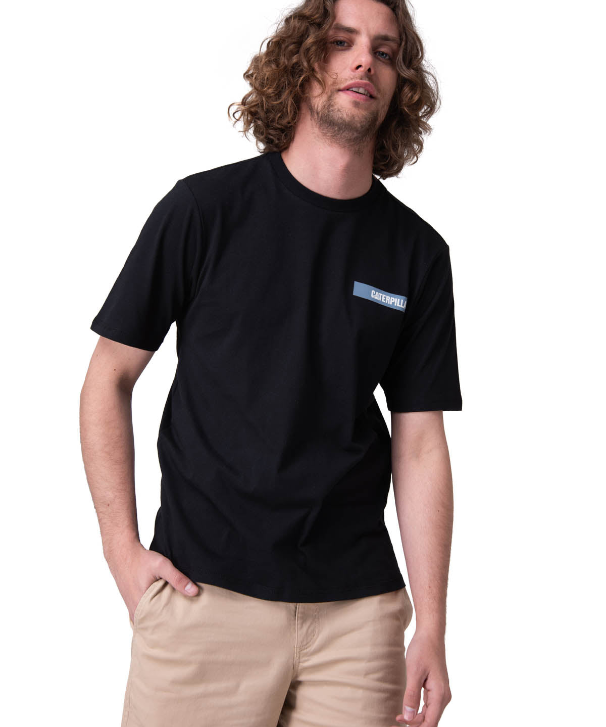 Polera Manga Corta Hombre Graphic Tee Negro