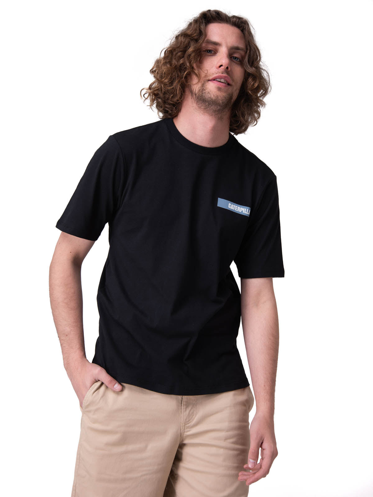 Polera Manga Corta Hombre Graphic Tee Negro