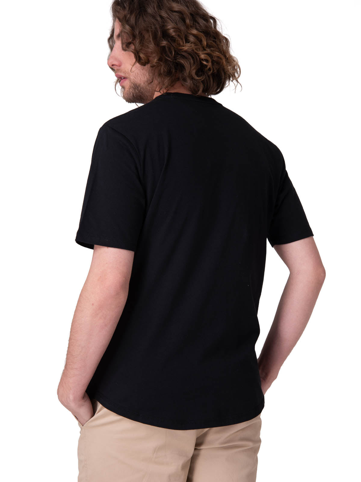 Polera Manga Corta Hombre Graphic Tee Negro