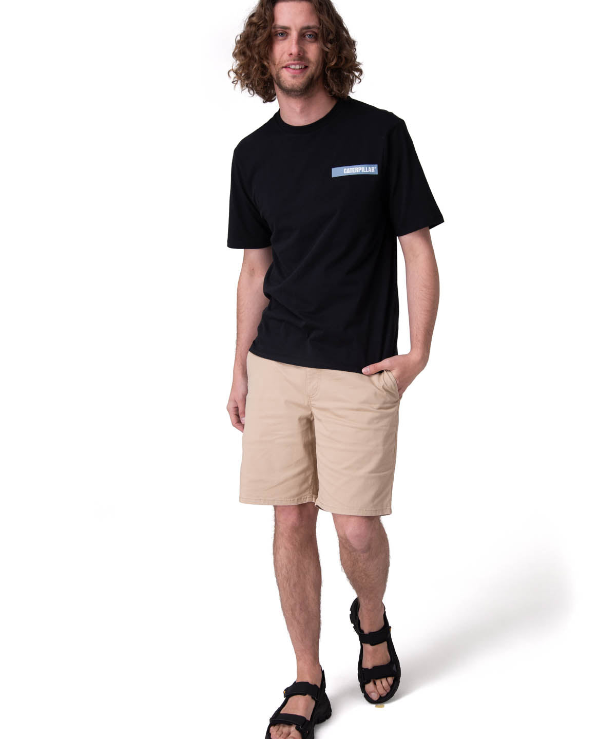 Polera Manga Corta Hombre Graphic Tee Negro