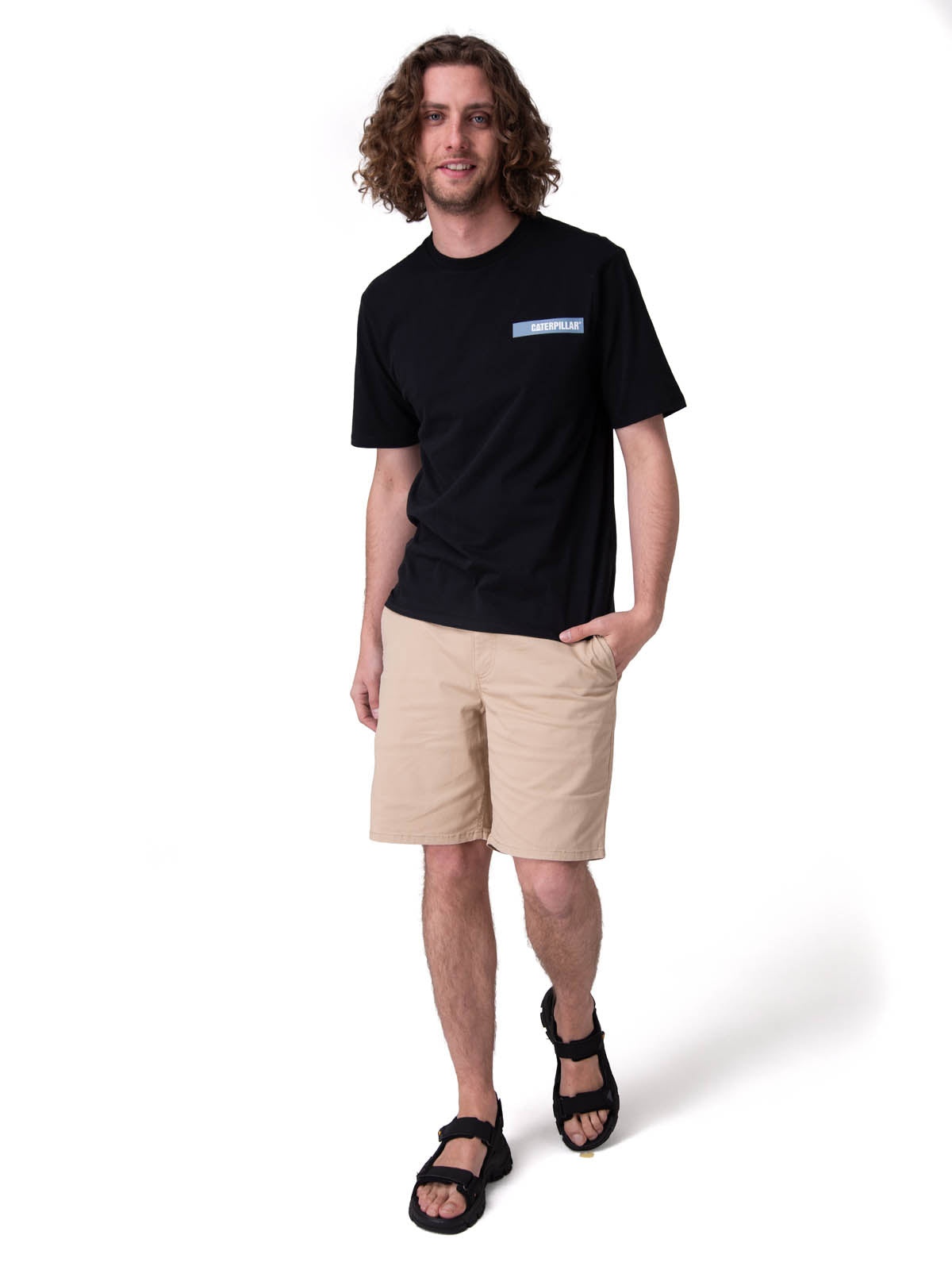 Polera Manga Corta Hombre Graphic Tee Negro