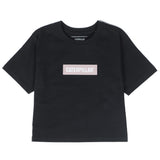 Polera Manga Corta Mujer Crop Graphic Tee Negro