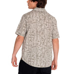 Camisa Manga corta Casual Hombre RELAXED PRINTED POPLIN S/S SHIRT Beige/Crudo CAT