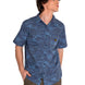 Camisa Manga corta Casual Hombre RELAXED PRINTED POPLIN S/S SHIRT Azul CAT